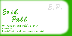 erik pall business card